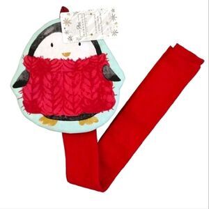 Pbs Home Goods Red Christmas Penguin Pot Holder Detachable Towel Set NWT